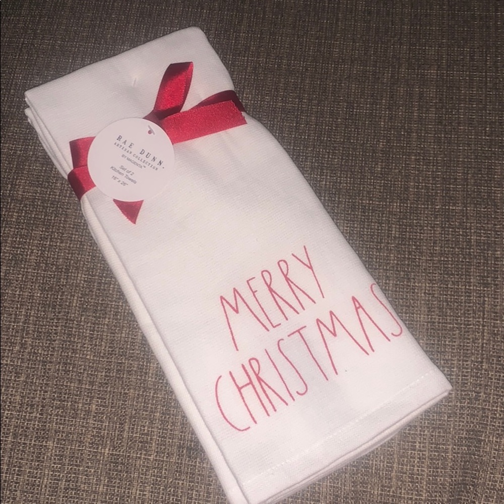 Rae Dunn Christmas kitchen towels